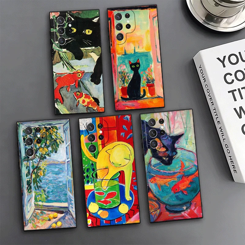 Funny Henri Matisse Art Painting Phone Case For Samsung Galaxy S24 S25 S26 Ultra S23 Plus S22 S21 FE S20 + Edge Pattern Customiz