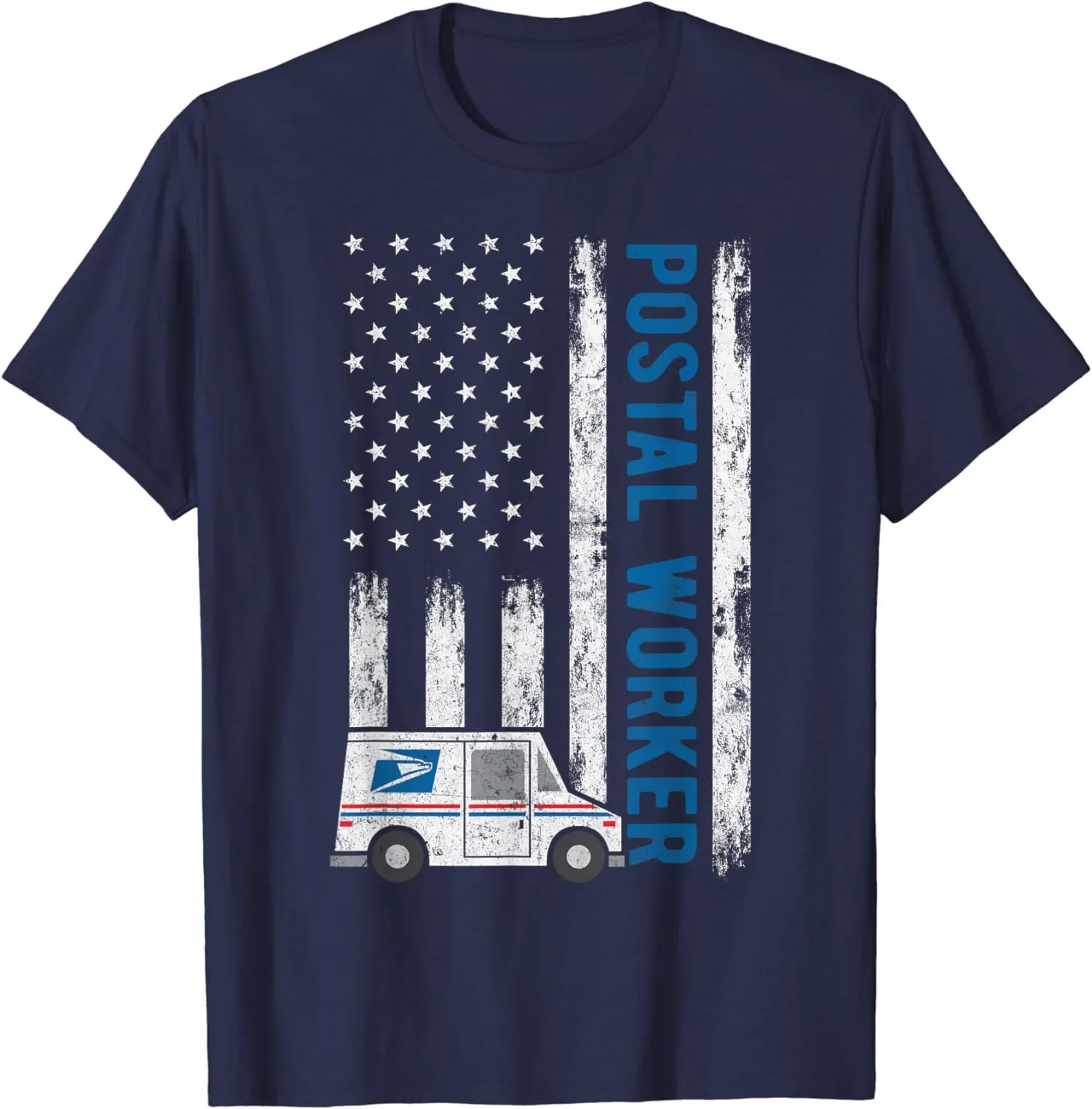 Postal Worker USA Flag Patriotic Mailman Unisex T-Shirt