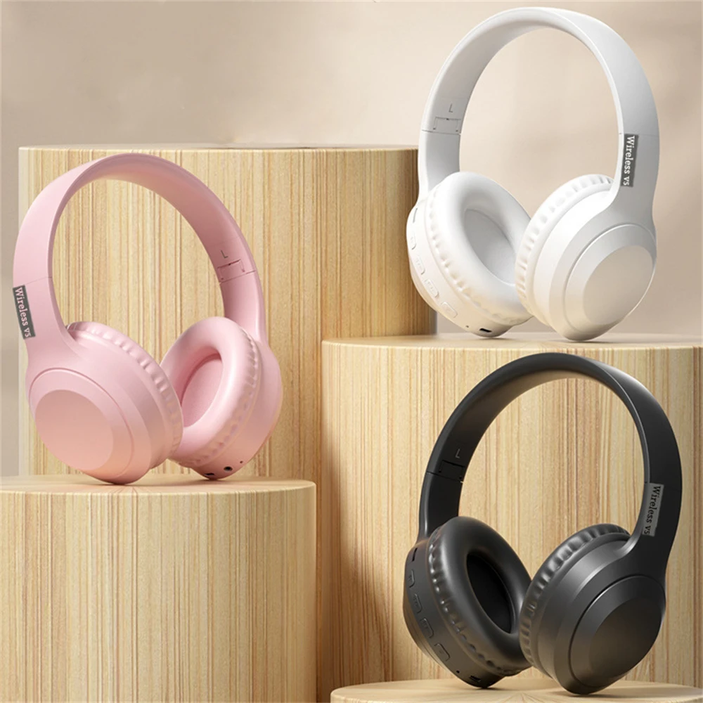 New Over Ear Bluetooth Headphone Wireless Headset Noise Canceling HD Clear Handsfree Call TF Card 3.5mm Aux mode Sport Earphone