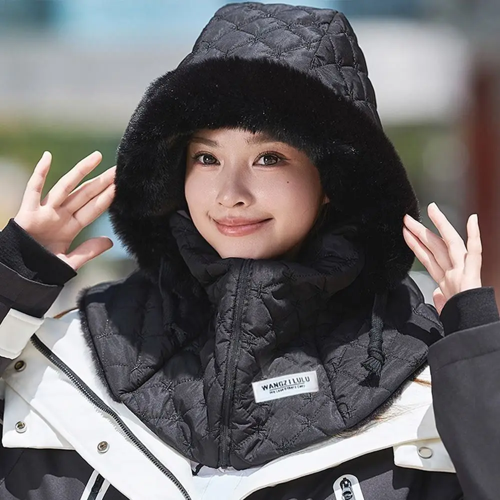 Creative Windproof Riding Warm Hat Thermal Thick Design Winter Hat Integrated Design Lining Face Mask Outdoor Cycling