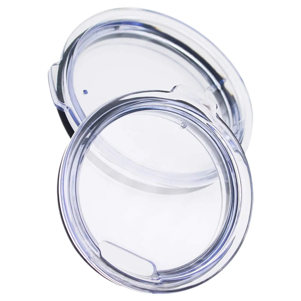 

2pcs Leakproof Tumbler Lid Plastic Cup Lid Replacement Spill-Proof Seal Cover For Coffee Tea Car Portable Use Bpa-Free