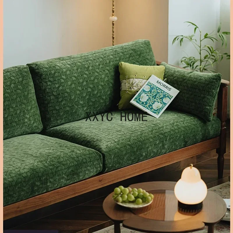 

Japanese fabric sofa retro corduroy two or three sofa