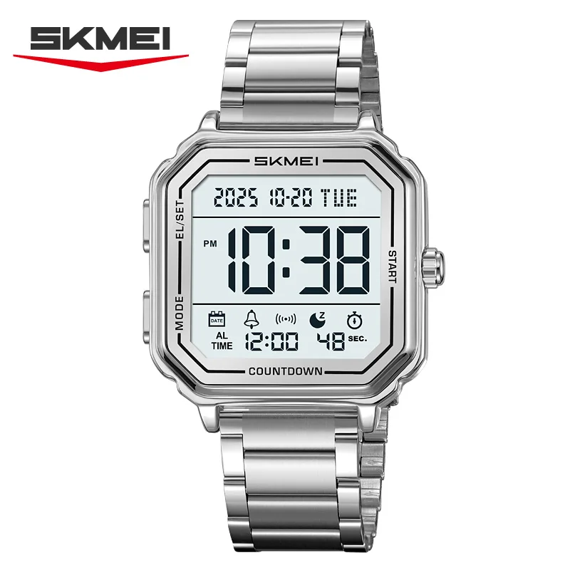 SKMEI 2559 Sportuhr mit Hintergrundbeleuchtung Casual Business Uhr für Herren Chronograph Digitale Armbanduhr 2-Zeit-System Herrenuhr Reloj Hom