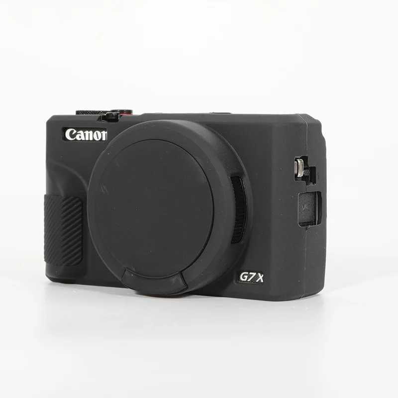 Silicone Camera Case Cover For Canon G7X Mark III ll Rubber Silicone Cover For G7XII G7X2 G7XIII G7X3 With Lens Cap