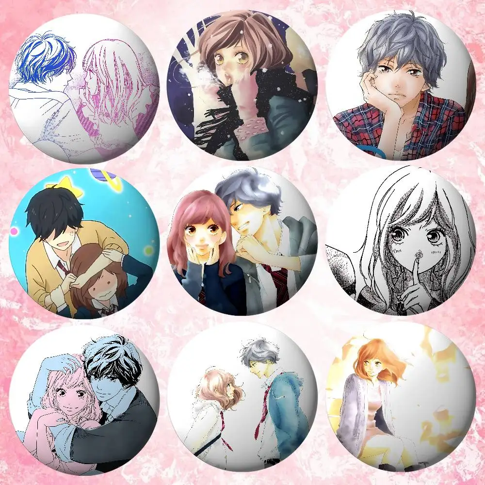 Insignias de Anime A-Ao Haru Ride, Pin de Botón Suave de Hojalata, Broche Metálico, Accesorios de Joyería Personalizados para Sombreros, Bolsos y Solapas
