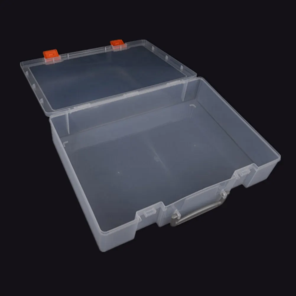 

Пластиковый контейнер для хранения с откидной крышкой, 1 шт., прозрачный, для хранения поделок, пазлов, организации офиса, экономия места
