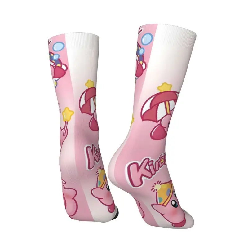 Custom Kirbys Cartoon Game Men Women Crew Socks Unisex Cute 3D Printing Dress Socks
