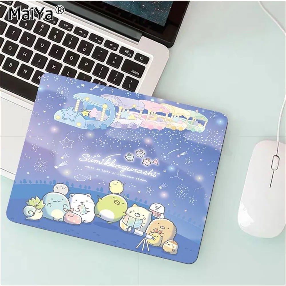 Kawaii Cartoon Pink Sumikko Gurashi Mousepad Beautiful Durable Rubber Mouse Size for CSGO Game Player Desktop PC Computer Laptop