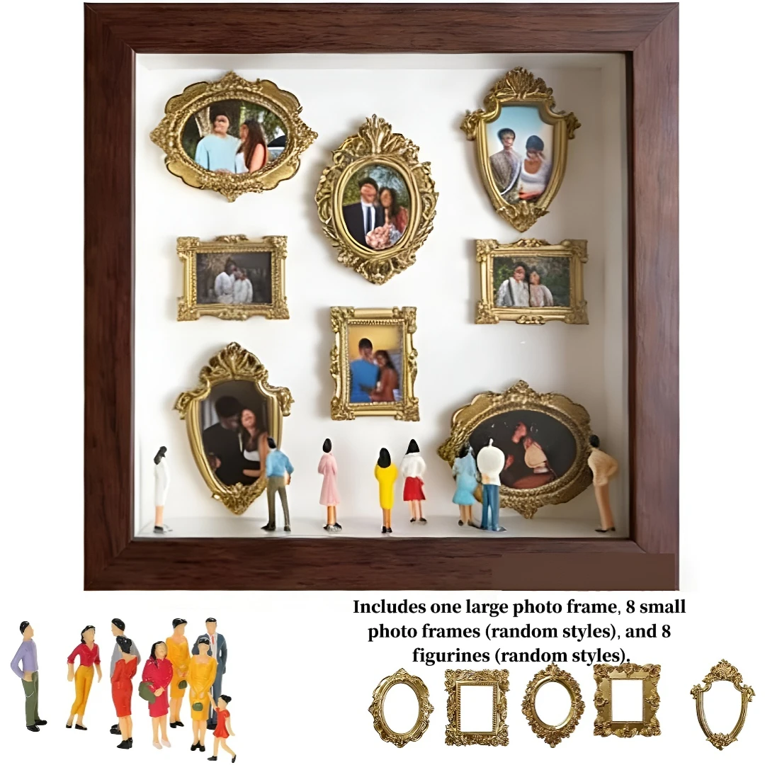 10 inch DIY Mini Museum Silhouette Box Frame Kit Case Photo Boxes Display with Figurines Frames Custom Display Photo Frame Set