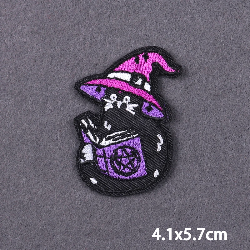 Animal Embroidery Patch Funny Cat Patch Iron On Patches For Clothing Thermoadhesive Patches On Clothes Sticker Badges Sewing DIY