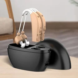 Portable Rechargeable Hearing Aid Sound Amplifier Magnetic Charging Elderly Ear Hearing Aid for the Deaf Hearing Impaired