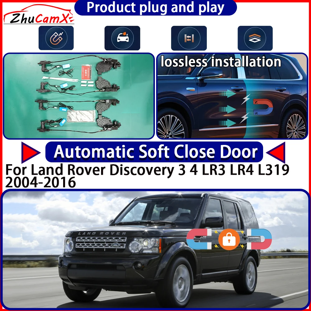 Door Lock Actuator for Land Rover Discovery 3 4 LR3 LR4 L319 2004-2016 Soft Close Door Kit Power Latch System Auto Pull Door