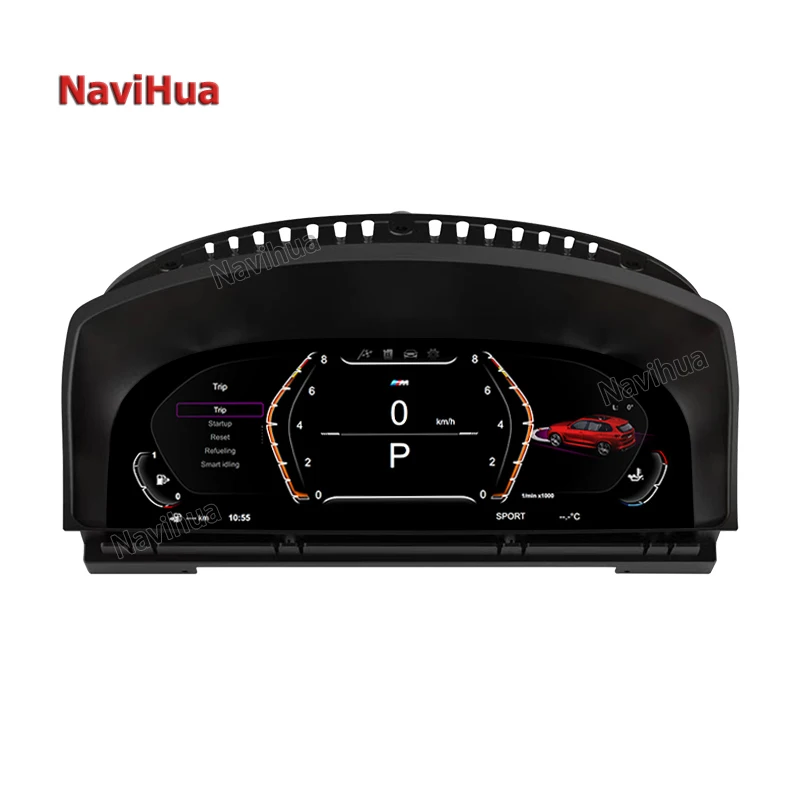 NAVIHUA LINUX System 12.3 Inch LCD Instrumentation Car Digital Speedometer Meter For BMW E65 E66