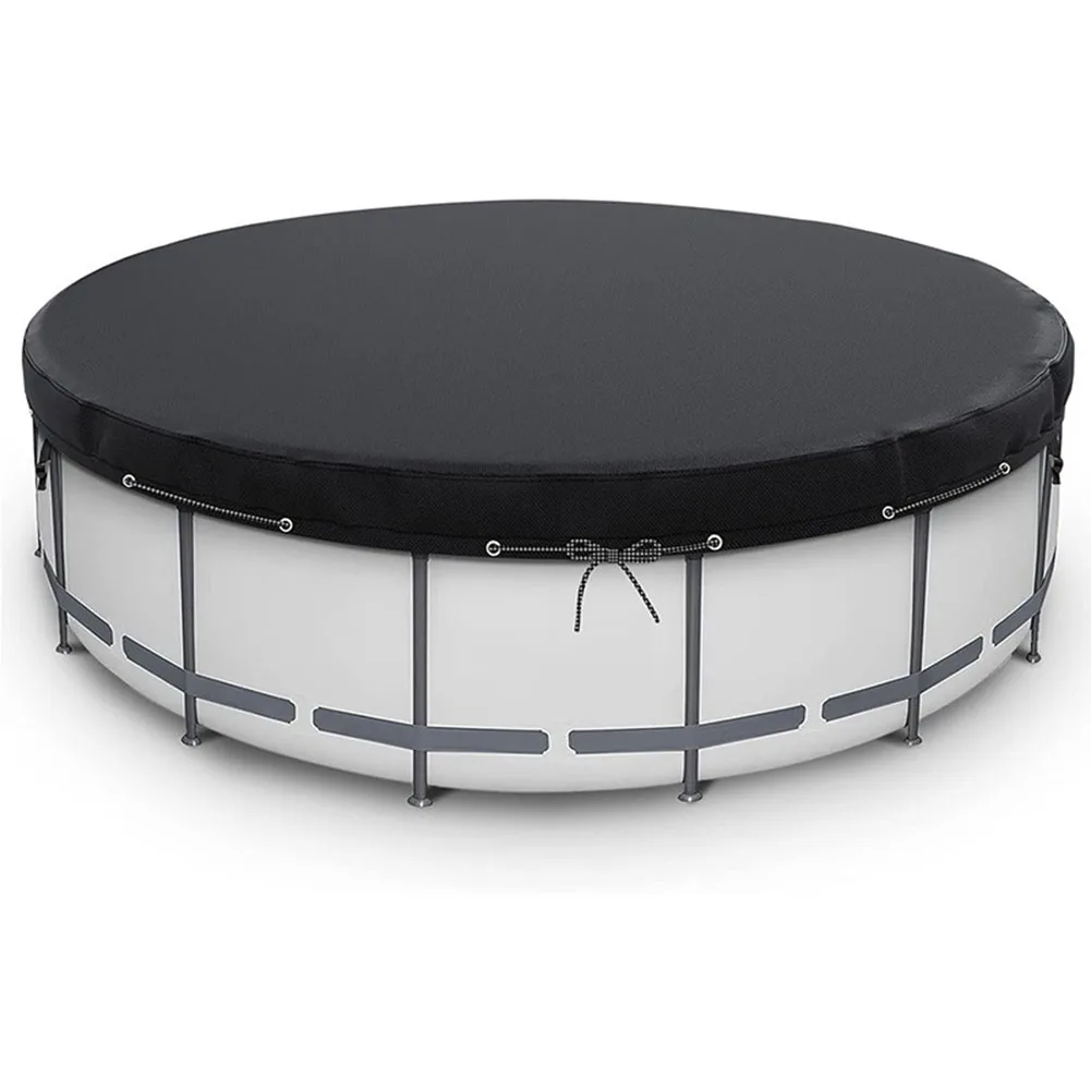 

Easy Setup Pool Cover Solution Easy Installation Ground Nails 14FT Above Ground Pools 14FT Diameter 7FT Diameter