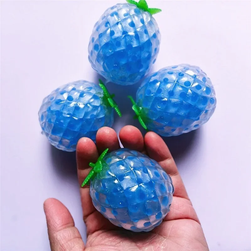 Giocattoli da spremere a forma di frutta Giocattolo antistress con perline di fragole Giocattoli di decompressione per bambini Giocattolo antistress per adulti