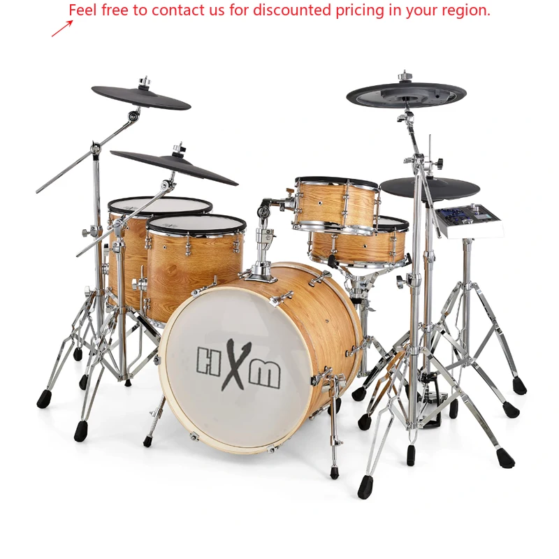 

HXM XD-2000B-KM Natural Color Acoustic Design Electronic Drum Set Factory Direct Sales Drum Electric Drum Set Professional