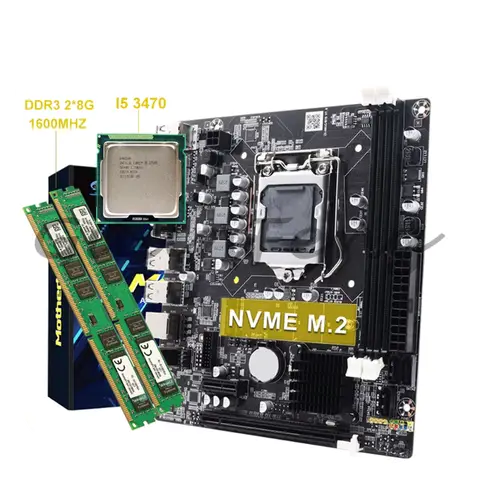 High Quality H61 DDR3 Motherboard Combo I5 3470 Cpu 8G*2 DDR3 1600Mhz RAM Cpu Motherboard Combo