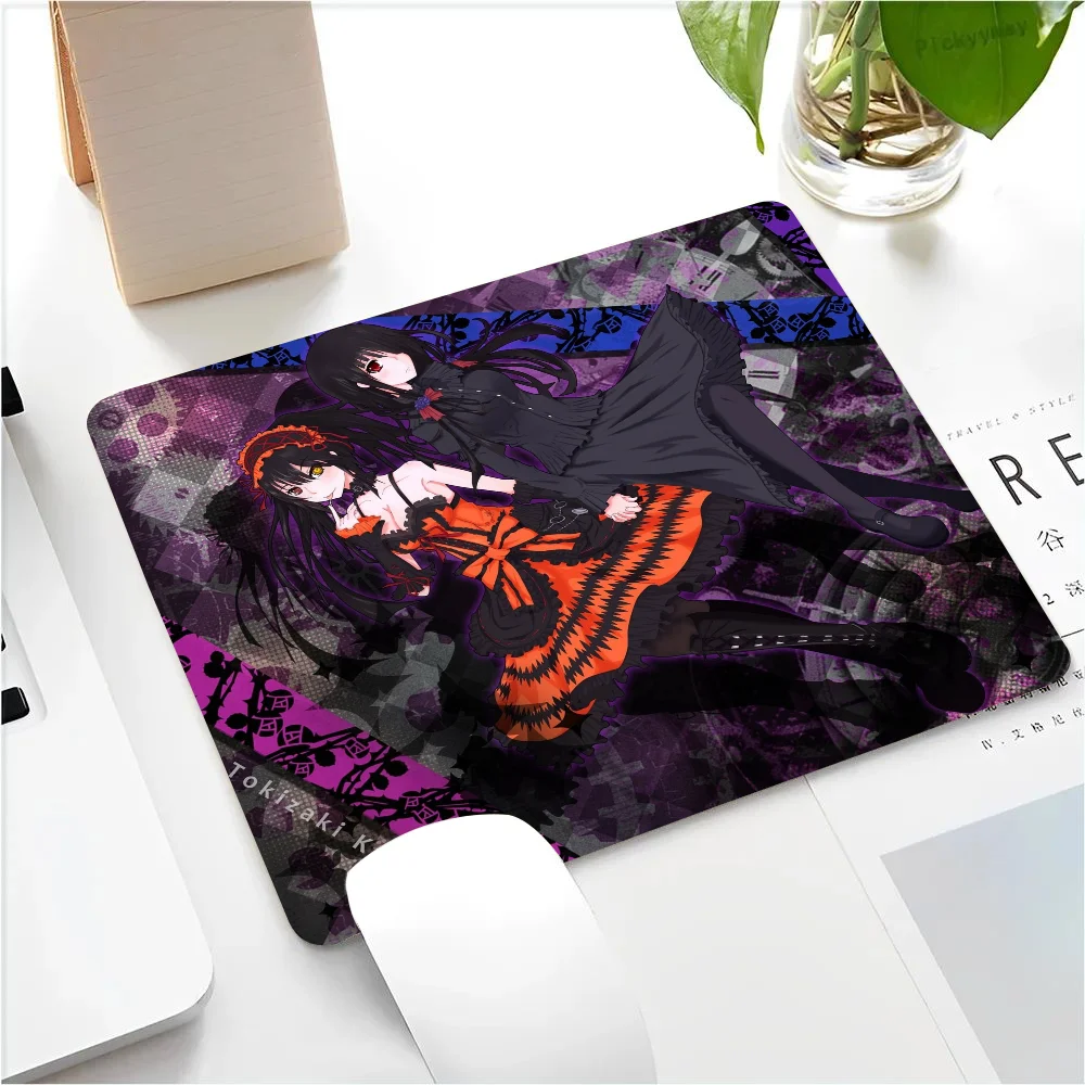 Accessories Tokisaki Kurumi Mousepad Small LockEdge Mouse Pad For Gamers Computer Desk Pad Rectangular Anti-slip Rubber