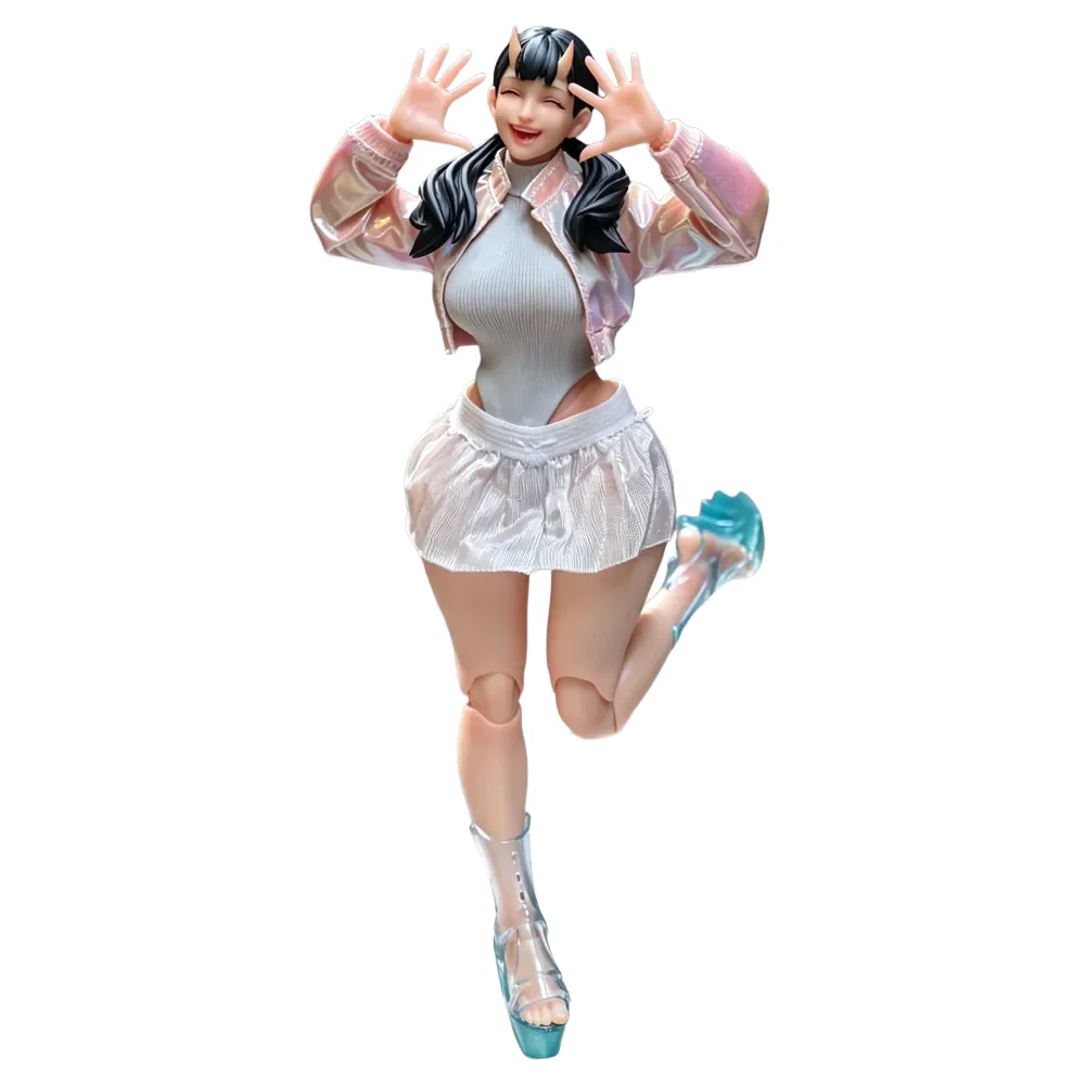 1/12 Scale Short Jacket Coat Crystal High Heel Shoes Clothes Model Fit 6