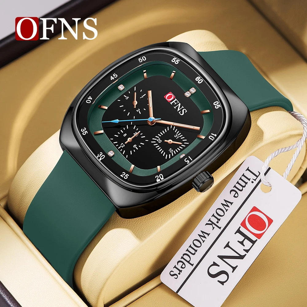 

OFNS Top Brand 2024 New Fashionable Square Men's and Women's Quartz Watches Simple and Casual Men's Quartz Watches 1511