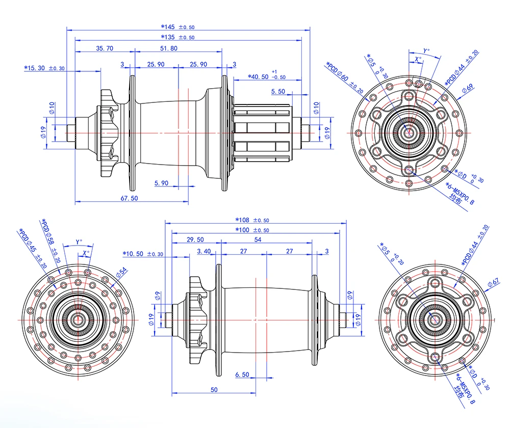 ARC 32H 6 Sperrklinken Nabe 180 Klicks Erweitern Sperrklinken MTB Nabe Vorne 9x100 15x100 Hinten 10x135 12x142 Fahrrad Nabe Für HG MS XD 8-12V – Detail 1