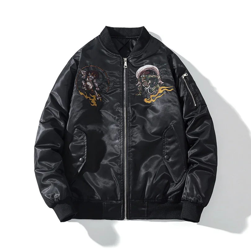 

Embroidery Bomber Jackets Men Sukajan Luxury Clothing Baseball Coat For Man Pilot Luxury 2025 Spring Autumn Winter Japan Z1