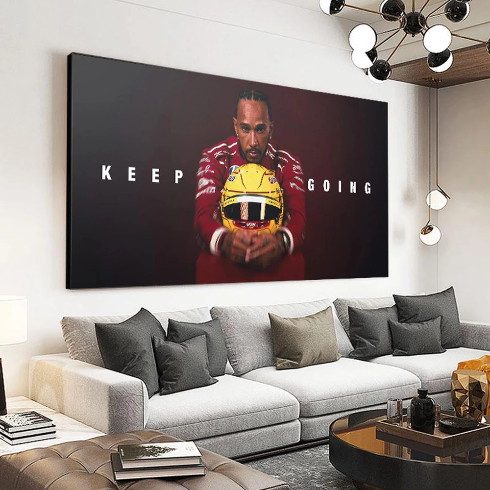 Super Formula Racing Hamilton Portrait Canvas Painting Driver Quote Luxury Poster And Print Sports Car Wall Art Room Home Decor