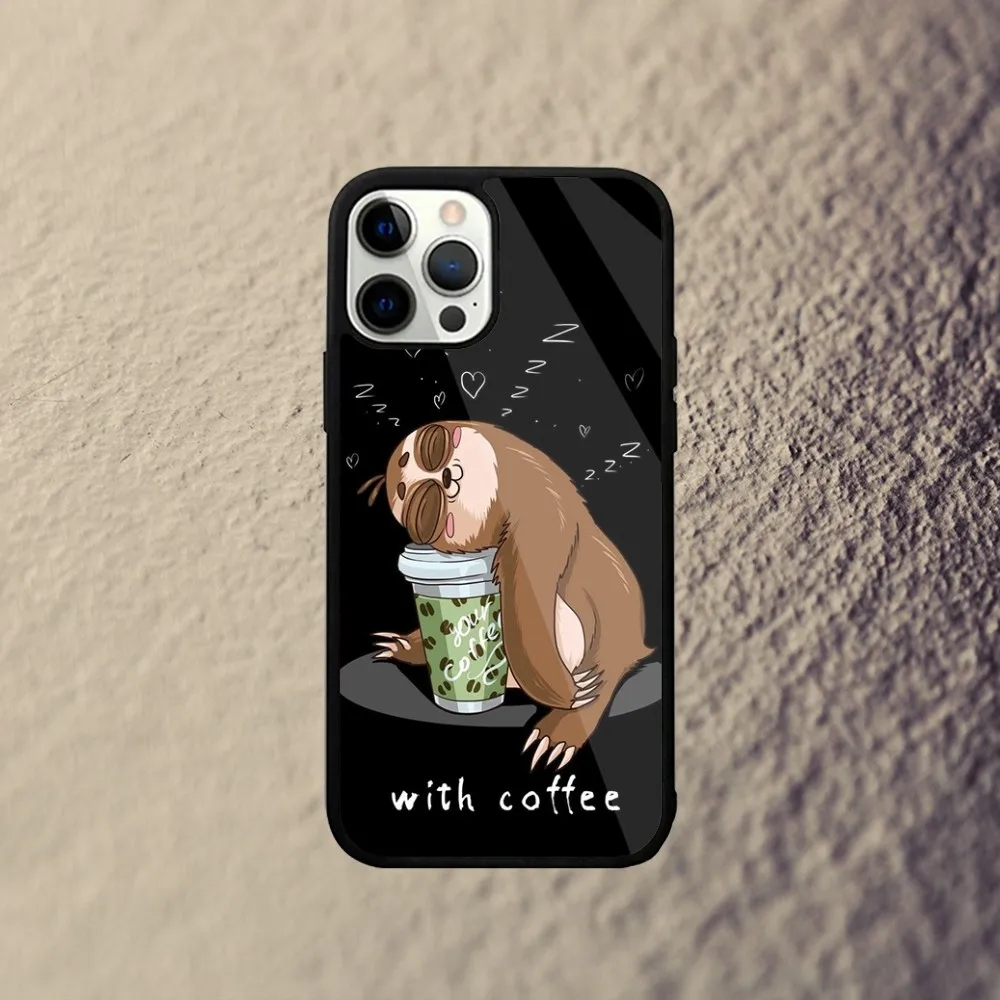 Cute Animal Sloth Phone Case For iPhone 16,15,14,13,12,11,Plus,Pro,Max Mini Magsafe Magnetic Wireless Charging