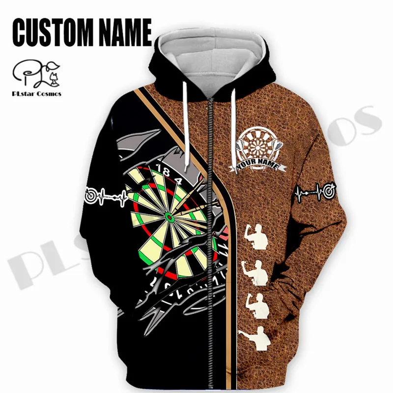 PLstar Cosmos Newest 3Dprinted Darts Player Art Custom Name Harajuku Premium Streetwear Unique Unisex Hoodies/Sweatshirt/Zip Q-1