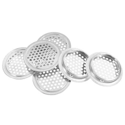 Accesorios de ventilación de 6 piezas, orificio redondo para armario, orificios para el hogar, tapones de malla de ventilación de Metal, muebles de armario