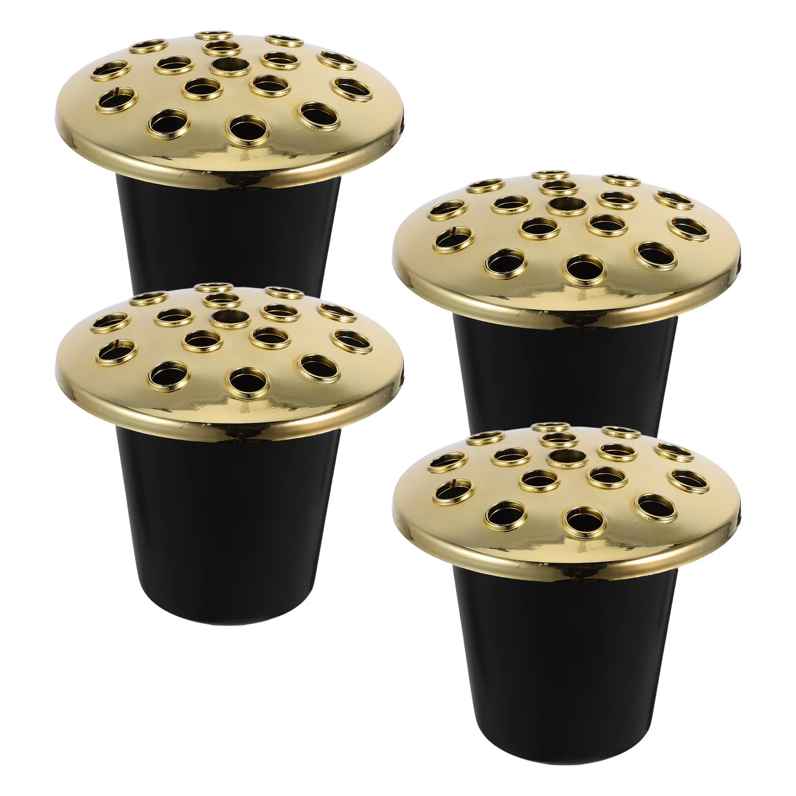 

4 pcs Cemetery Funeral Flower Pot Durable Plastic Grave Vase 16 Holes Floral Arrangements Plant Holders