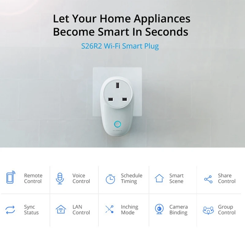 S26R2 Socket 16A Smart Plug For Smart Home Ewelink Remote Control Timer Work With Yandex Alice Alexa Google Home