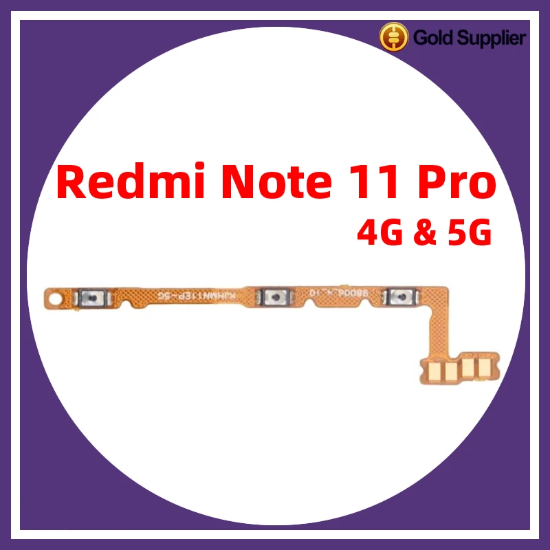 For Xiaomi redmi note 11 pro Power ON OFF Volume Camera Key Button Switch Flex Cable Replacement