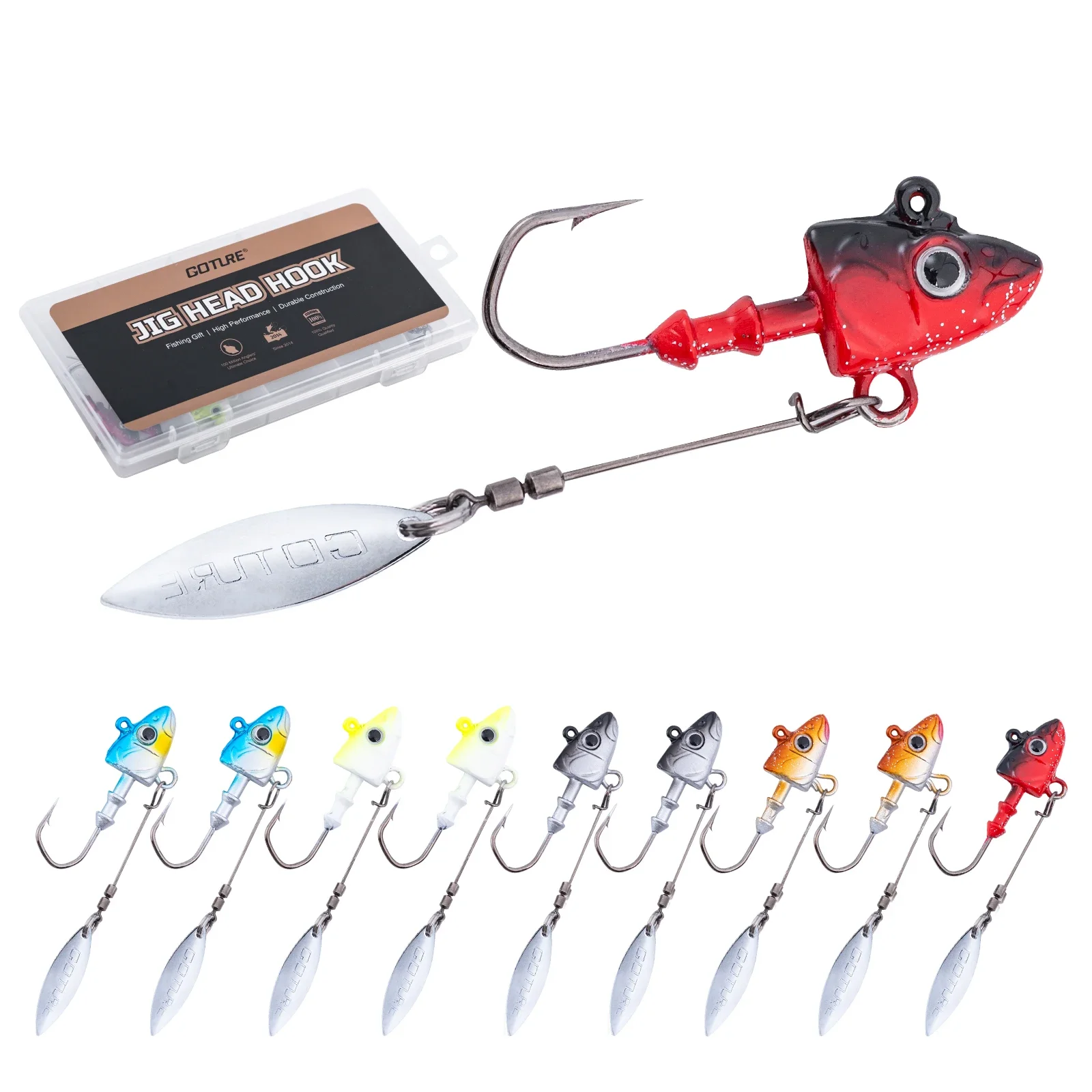 

Goture Lead Jig Head Crank Hooks 7g-32g Tailored for Soft Worm & Wobbler Baits Elevate Lure Efficiency for Superior Catches