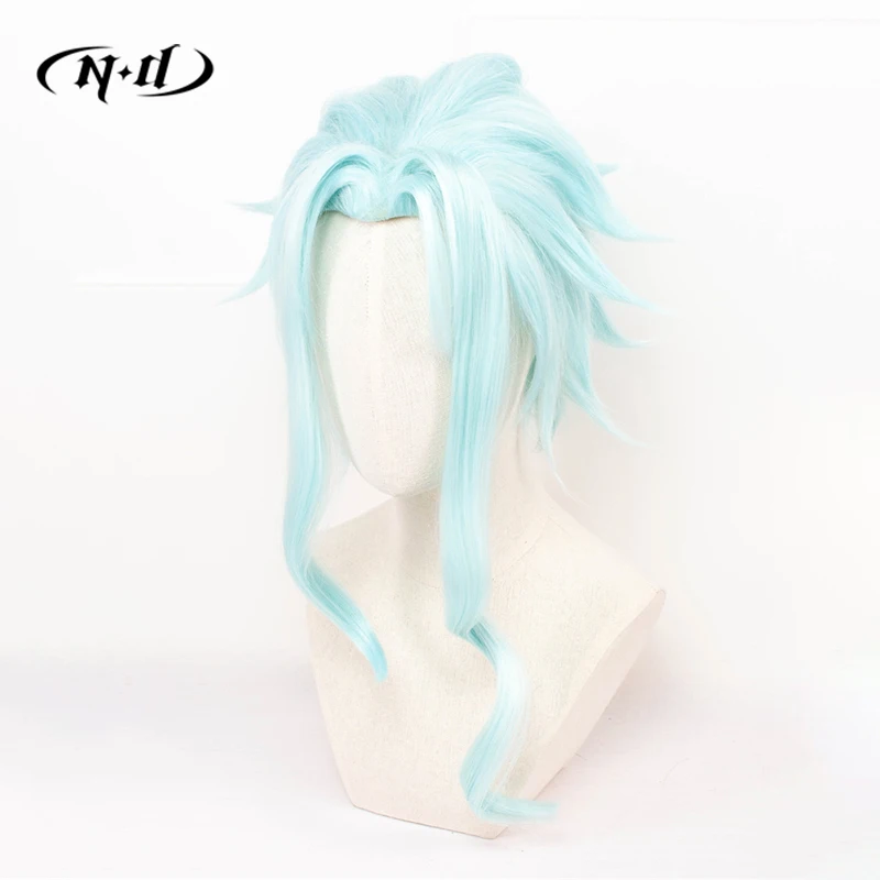 ND Il Dottore Cosplay Perücken Genshin Impact The Doctor Cosplay Haarteil Haarperücke Hitzebeständig für Comic Con Coser Kostümparty