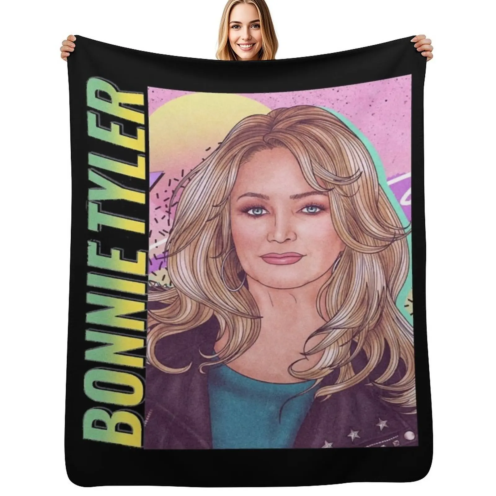 

Bonnie Tyler Throw Blanket Polar Large anime Furry Blankets