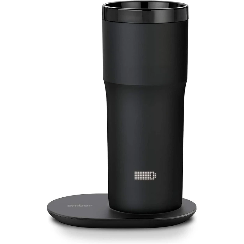 

Travel Mug 2+, 12 oz, Temperature Control Smart Travel Mug, Stainless Steel, Slate Black (with Apple Find My)