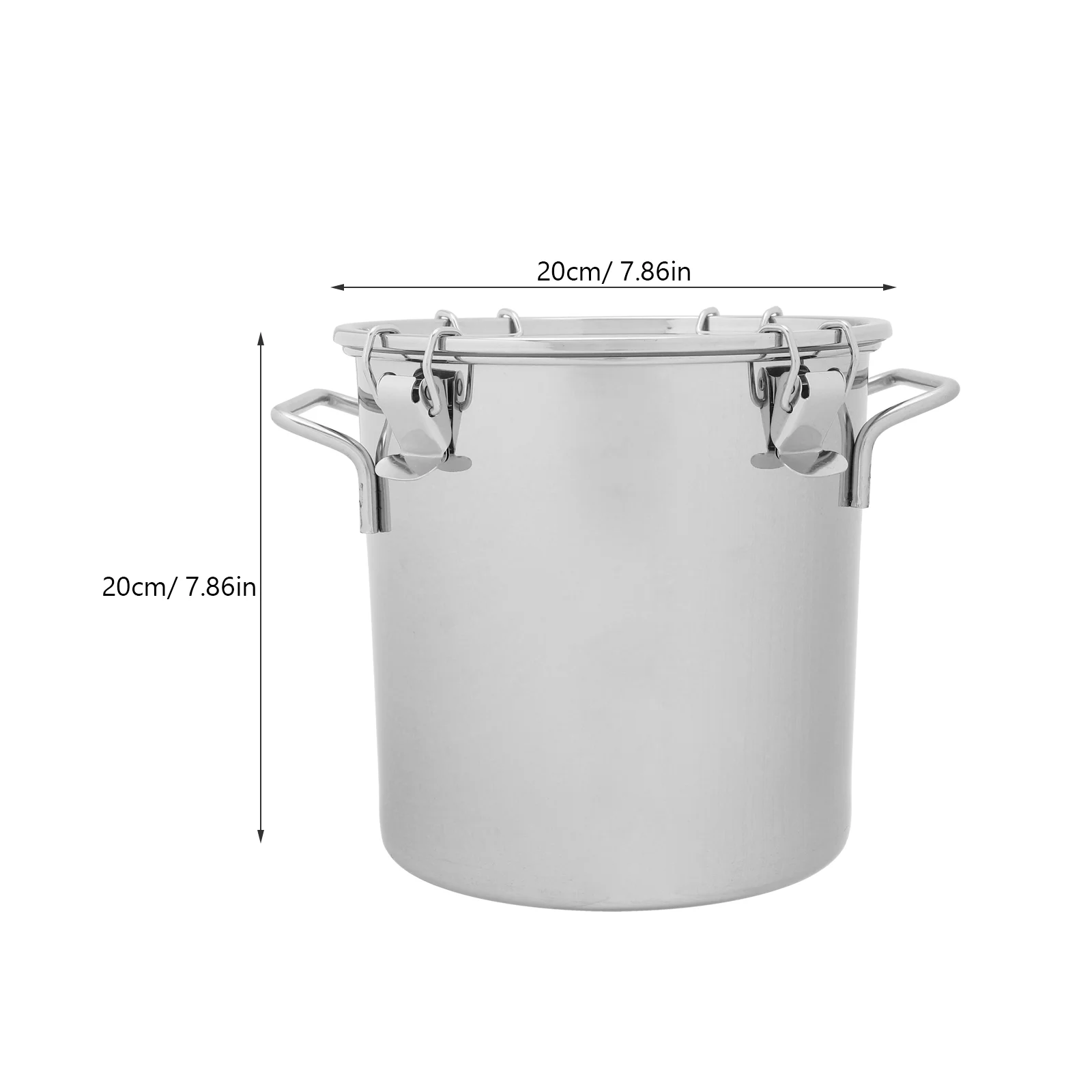 Stainless Steel Sealed Bucket Food Storage Multi-function Container Metal Barrel Household 304 Canister