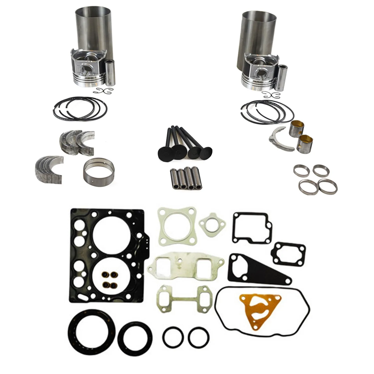2TNE68 Engine Overhaul Rebuild Kit Fits Yanmar Excavator B08-3 SV08 VIO10 B1U-1