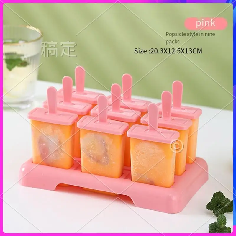 

NEW-Ice Cream Popsicle Mold, DIY Ice Cream Maker, Popsicle Mold Ice Tray Kitchen Gadgets