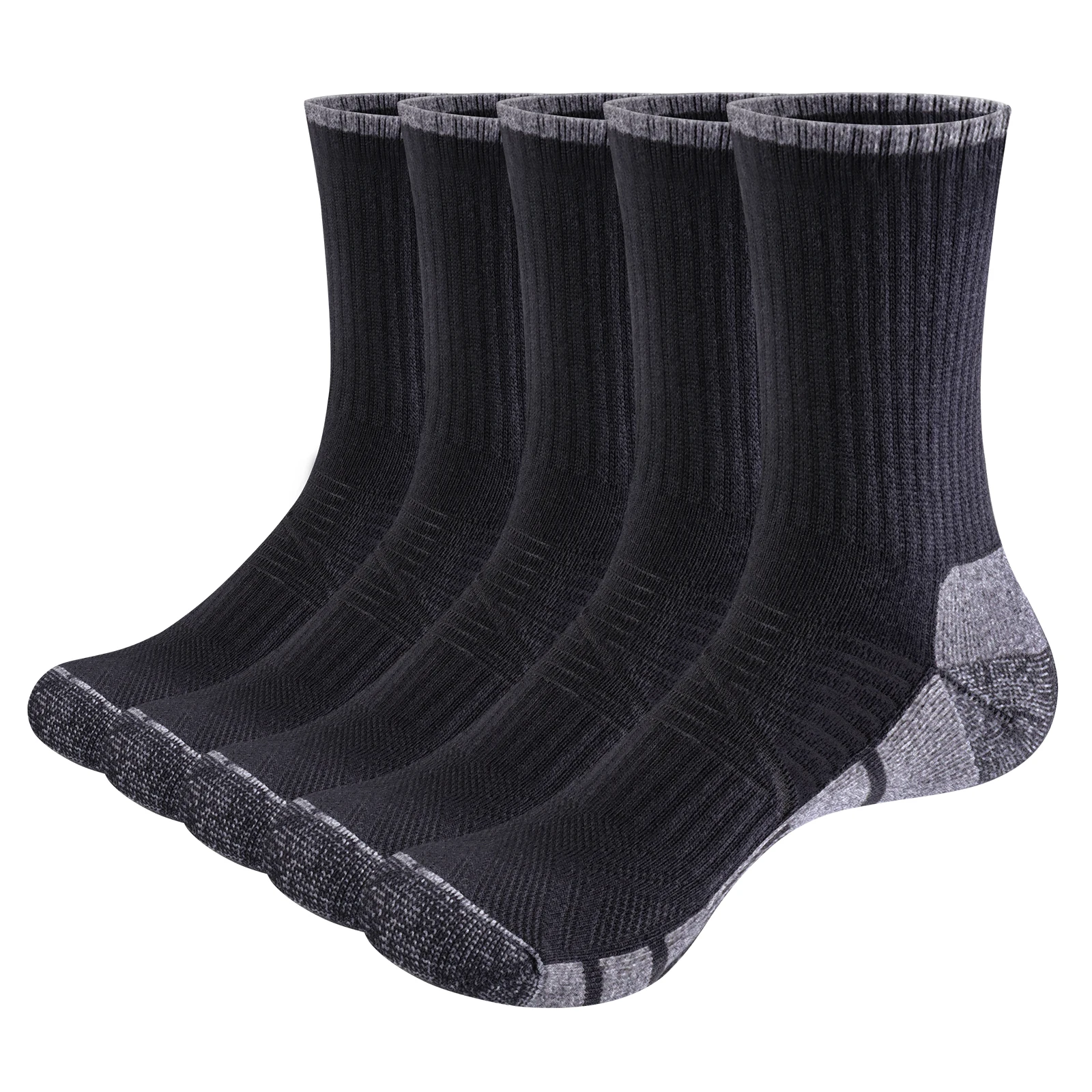 YUEDGE Brand Men Socks Cushion Cotton Crew Athletic Sport Hiking Socks Winter Warm Thermal Socks For Men Size 37-46 EU 5 Pairs