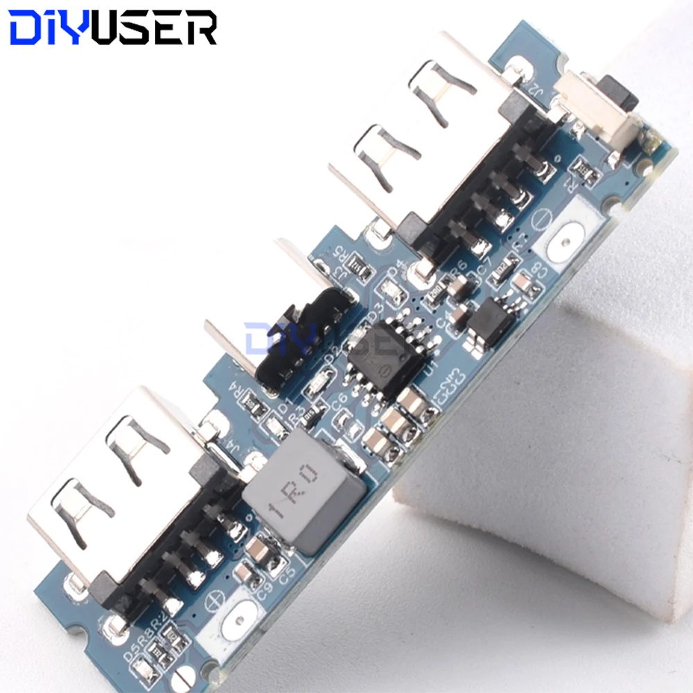 Micro/Type-C USB 5V 2.4A Dual USB 18650 Boost Battery Charger Board Mobile Power Bank Accessories For Phone DIY