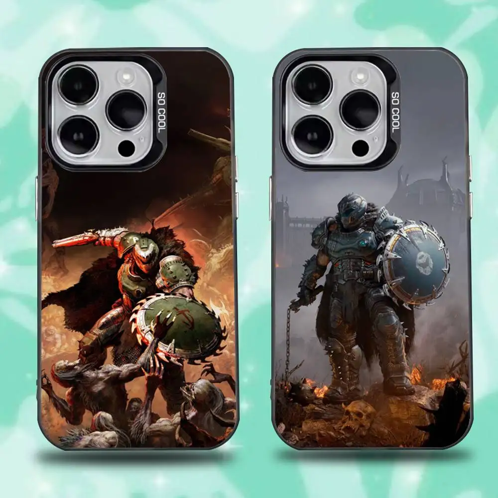 

Game D-Doom-s Phone Case For iPhone 16,15,14,13,12,11,Pro,Max,Plus,Mini,XS,SE Anti Fall Black Matte Hard Bumper