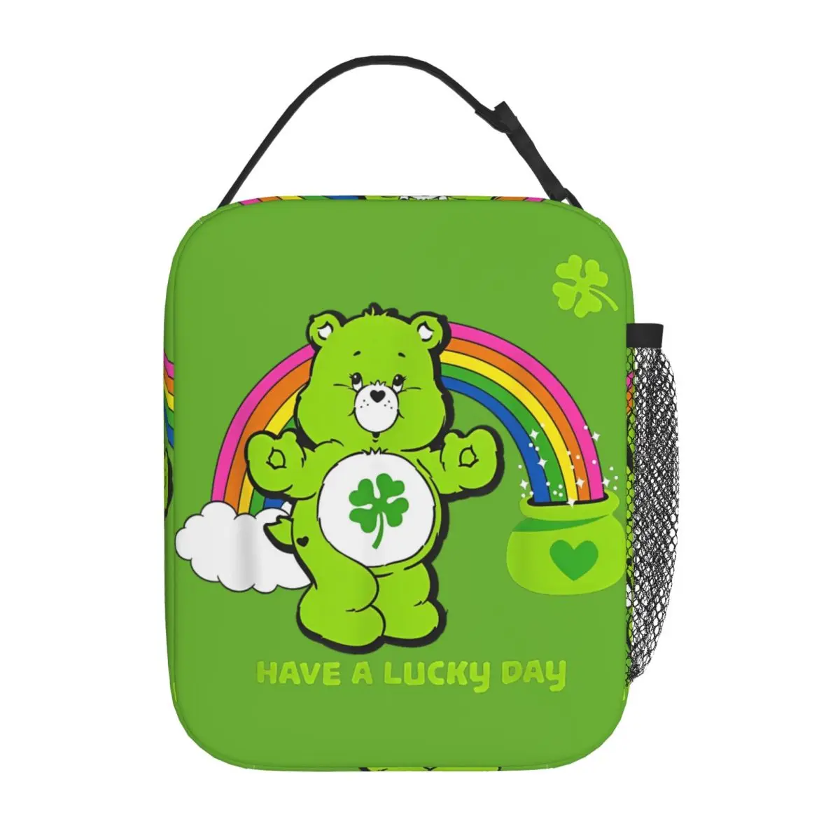 Care Bears Have A Lucky Day Insulated Lunch Bags Thermal Bag Reusable Meal Container Large Tote Lunch Box Travel