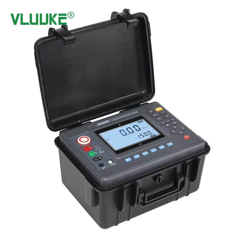 VLUUKE ES3045F Electronic High Precision Insulation Resistance Tester 15KV Portable High-definition Digital 1 Year IP67