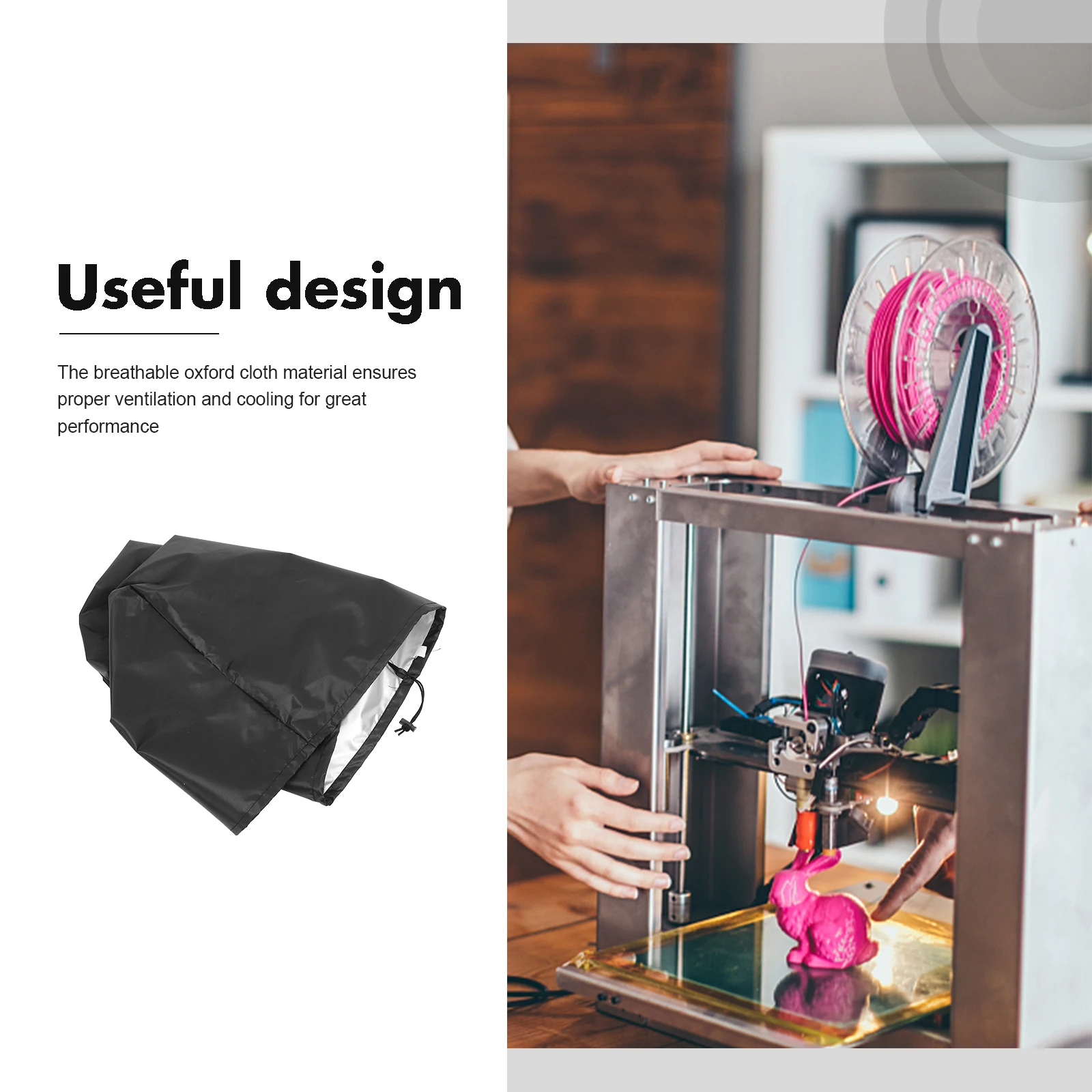

Dust Cover for 3d Printer Protective Enclosure Breathable Oxford Cloth Waterproof Black 3d Accessories Storage Sleeve