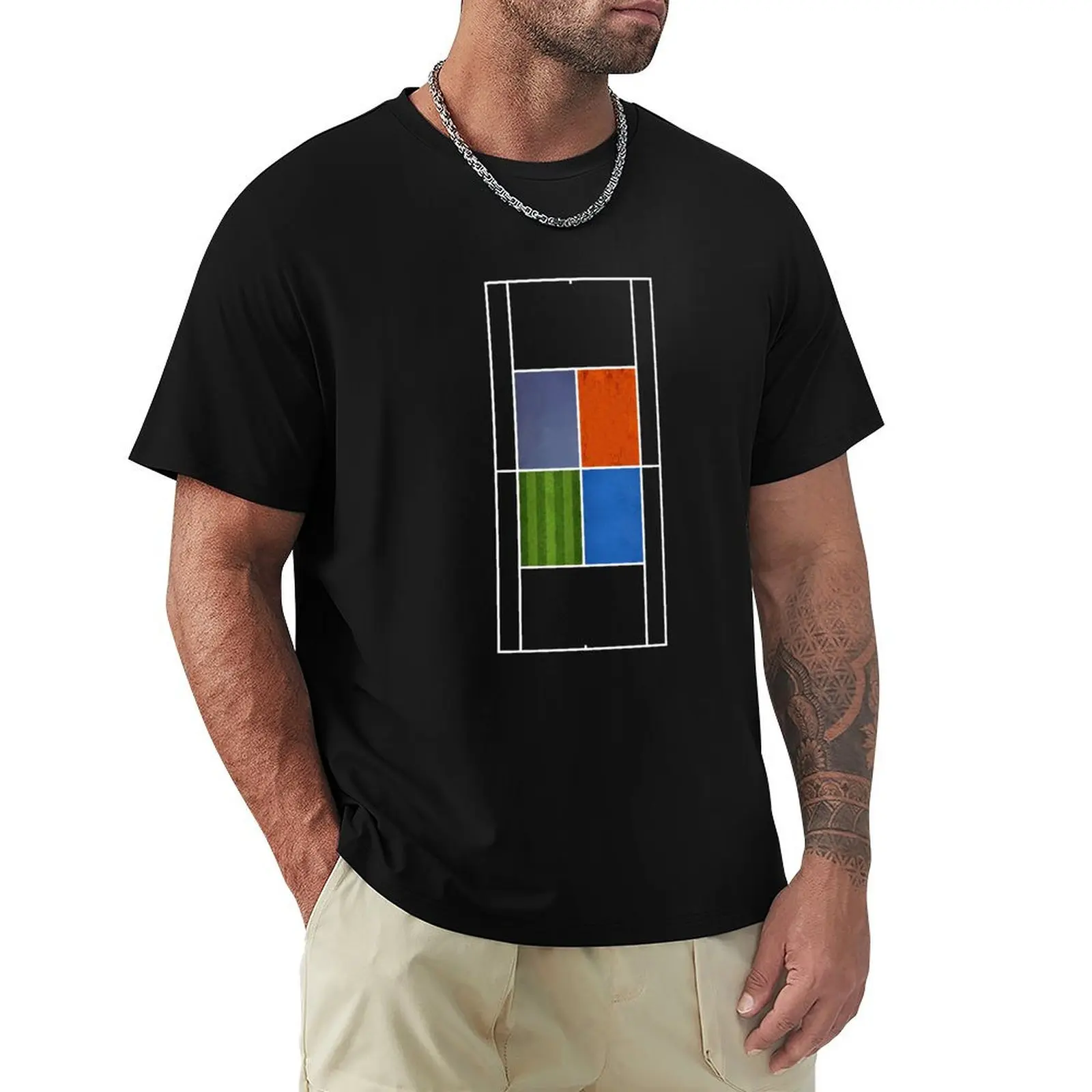Tennis Grand Slams T-Shirt Fashion Graphic Tee for Men