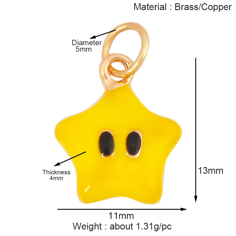 لطيف القط الكلب الأرنب الدب الحصان الأسد الحيوان سحر قلادة ، حقيقي 18 كيلو مطلية بالذهب قلادة سوار مكونات المجوهرات لوازم S25 #6