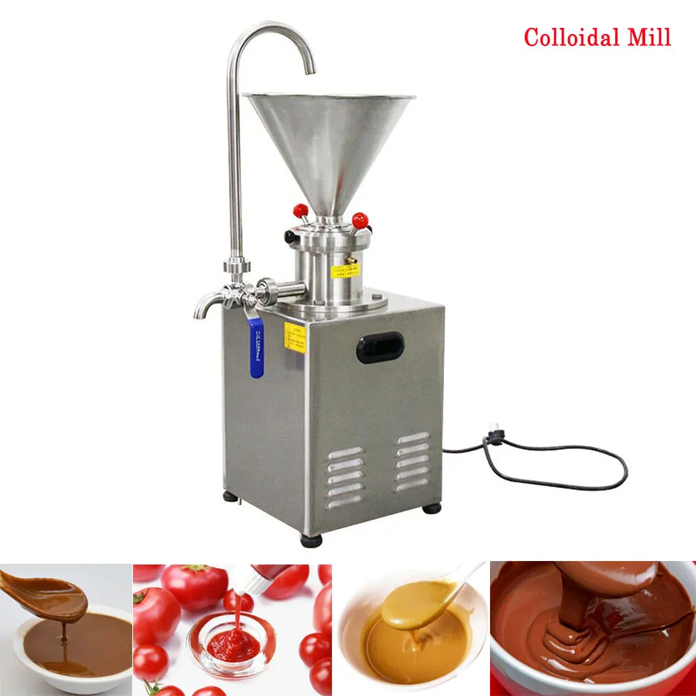 

Electric 220V/110V Peanut Butter Machine 304 Stainless Steel Fruit Food Processing Sesame Nut Seeds Butter Colloid Mill For Sale