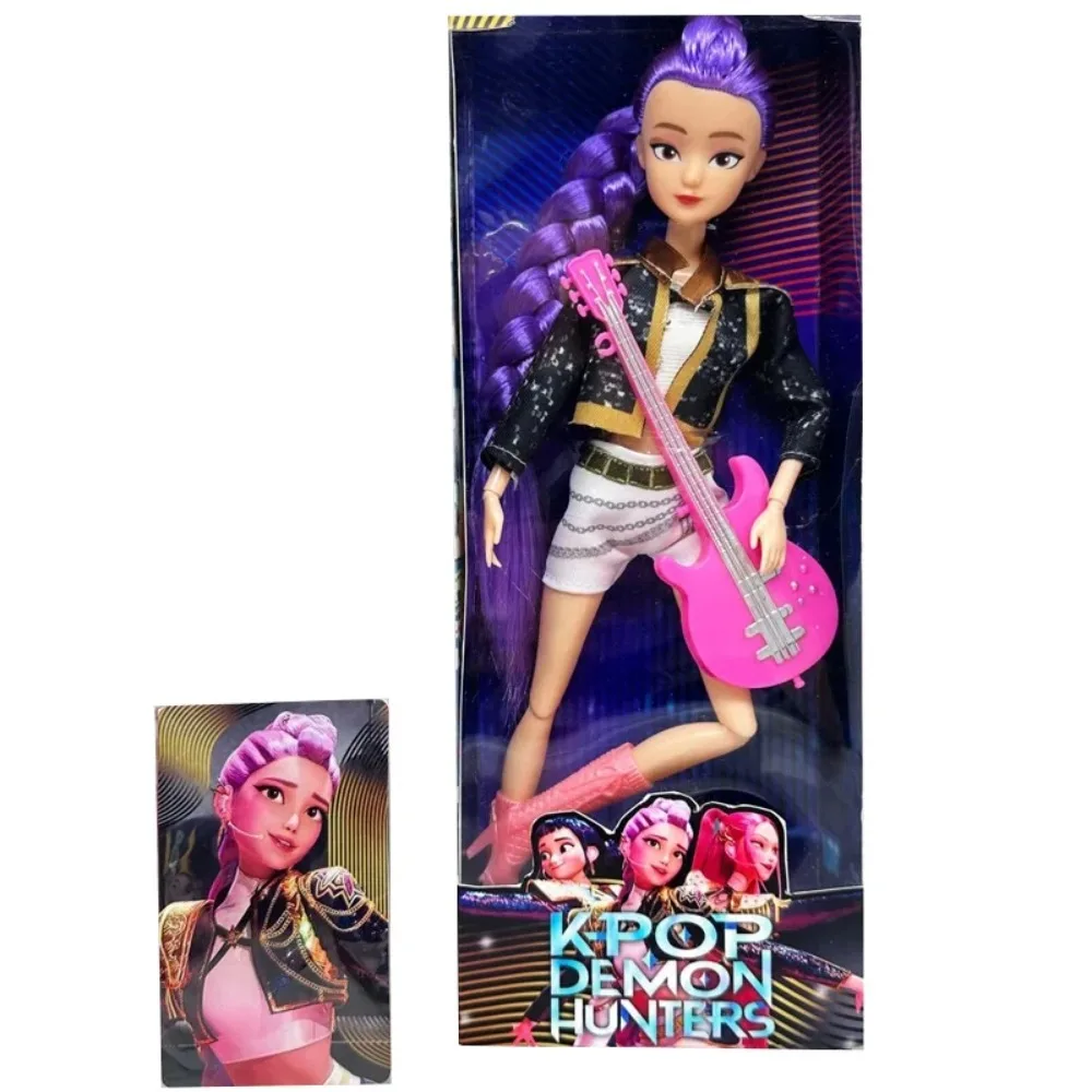 Kpop Demon Hunters Action Figure Toy Set Derpys Tiger Rumi Mira Zoey Sussy with Colorful Lights for Fans Christmas Gifts